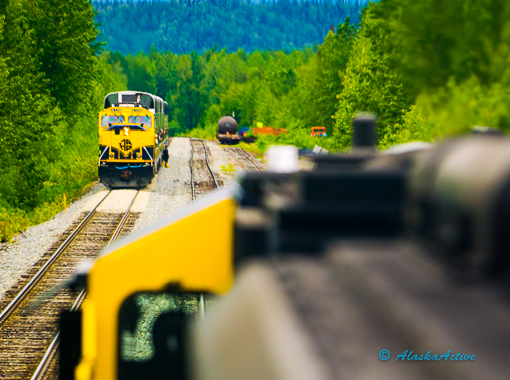 Alaska Railroad Train north of Talkeetna